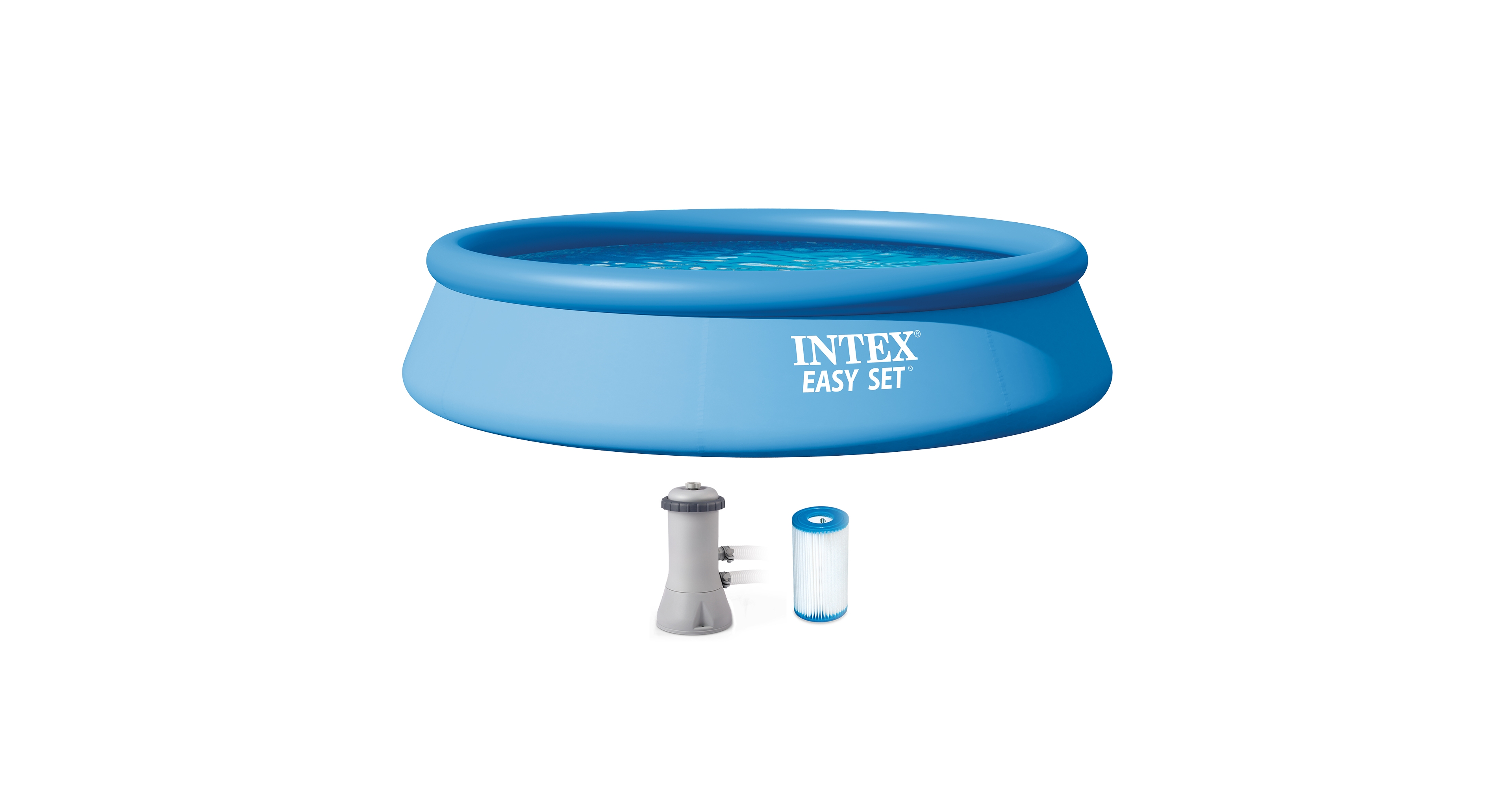 Intex 28141EH 13' x 33" Easy Set Inflatable Swimming Pool w/ 530 Gph Filter Pump