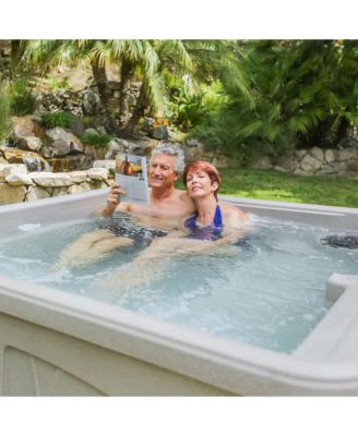 Spas 5 Person Plug and Play 28 Jet LED Outdoor Hot Tub, LS350DX, Sand