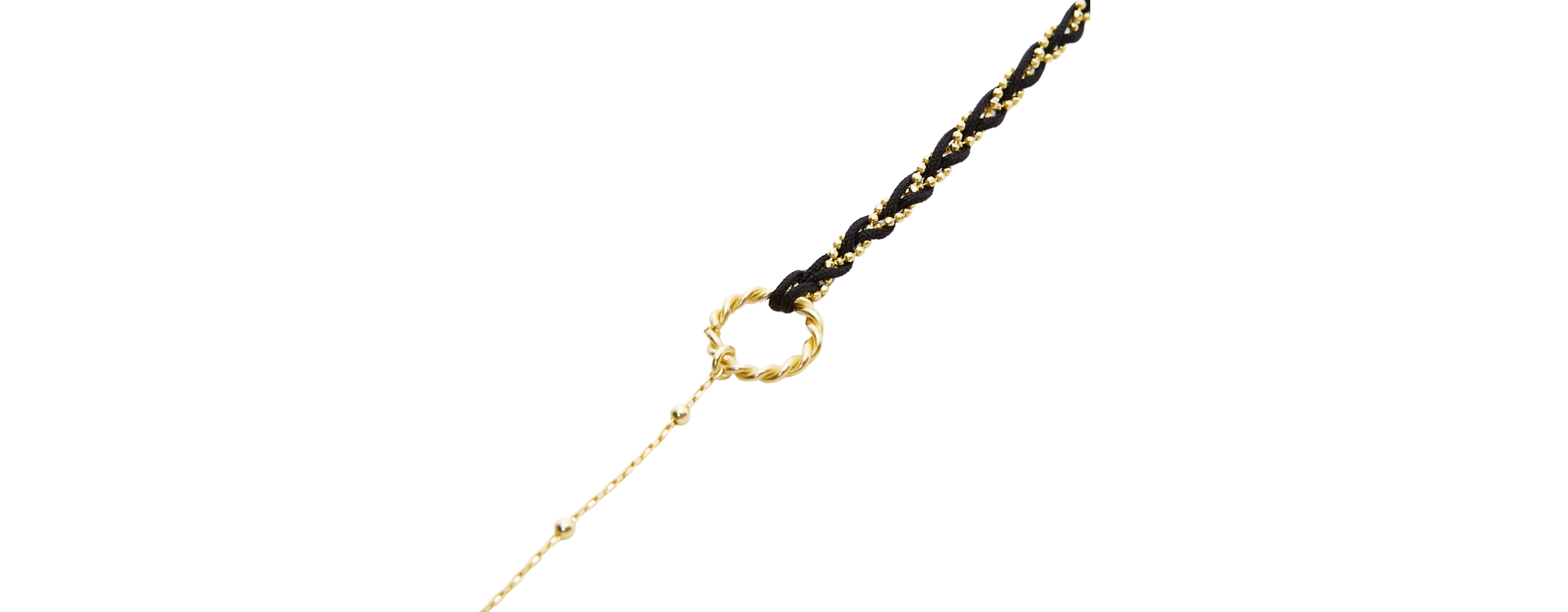 Spero London Handmade Rope Braided Sterling Silver Beaded Chain Bracelet