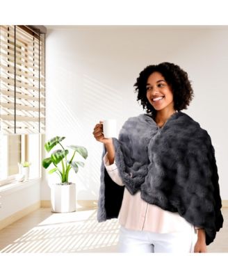 Ultimate Comfort & Relaxation Bundle: Heated Plush Shawl + Shiatsu Neck & Back Massager