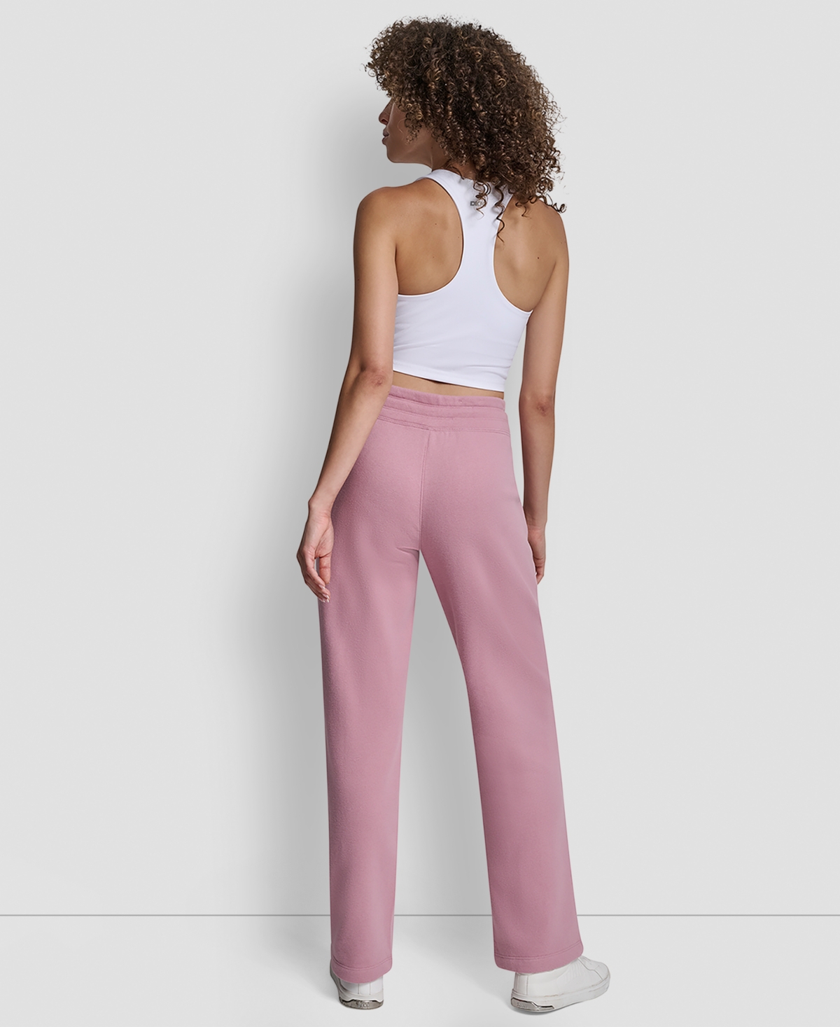 Dkny Sport Women's Tonal Logo Patch Relaxed Fit Track Pants