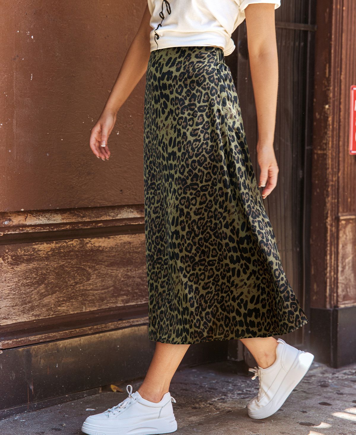 Cupshe Women's Untamed Mood Animal Print Midi Skirt