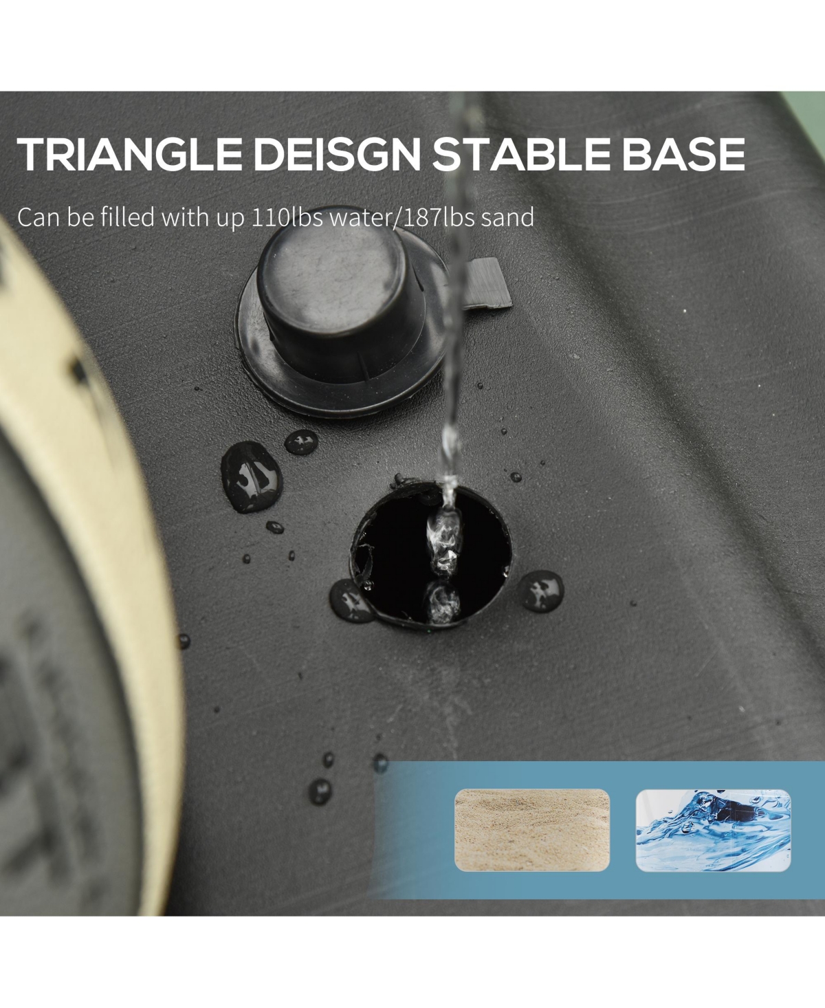 Soozier Portable Basketball Hoop with Backboard, Wheels, 8-10 ft,