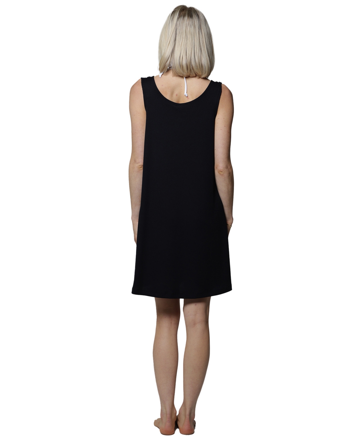 J Valdi Women's Ring Tank Swim Dress In Black