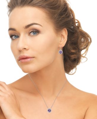 2-Pc. Amethyst Pendant Necklace & Earrings Set (3.90 ct. t.w.) in Sterling Silver