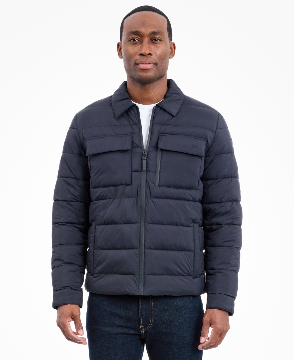 Michael Kors Men's Quilted Shirt Jacket