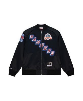Men's and Women's Mark Messier Black New York Rangers Maxxed Out Full-Zip Satin Jacket