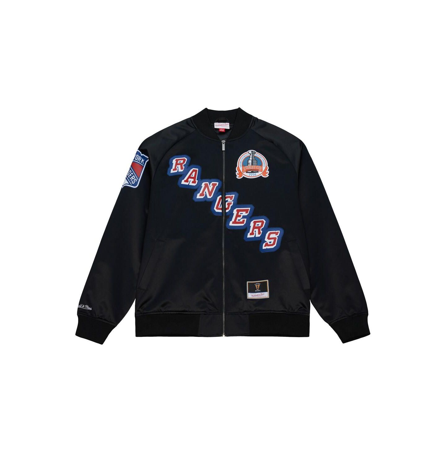 Куртка Mitchell & Ness Mark Messier Black New York Rangers Maxxed Out Full-Zip Satin — фото 4