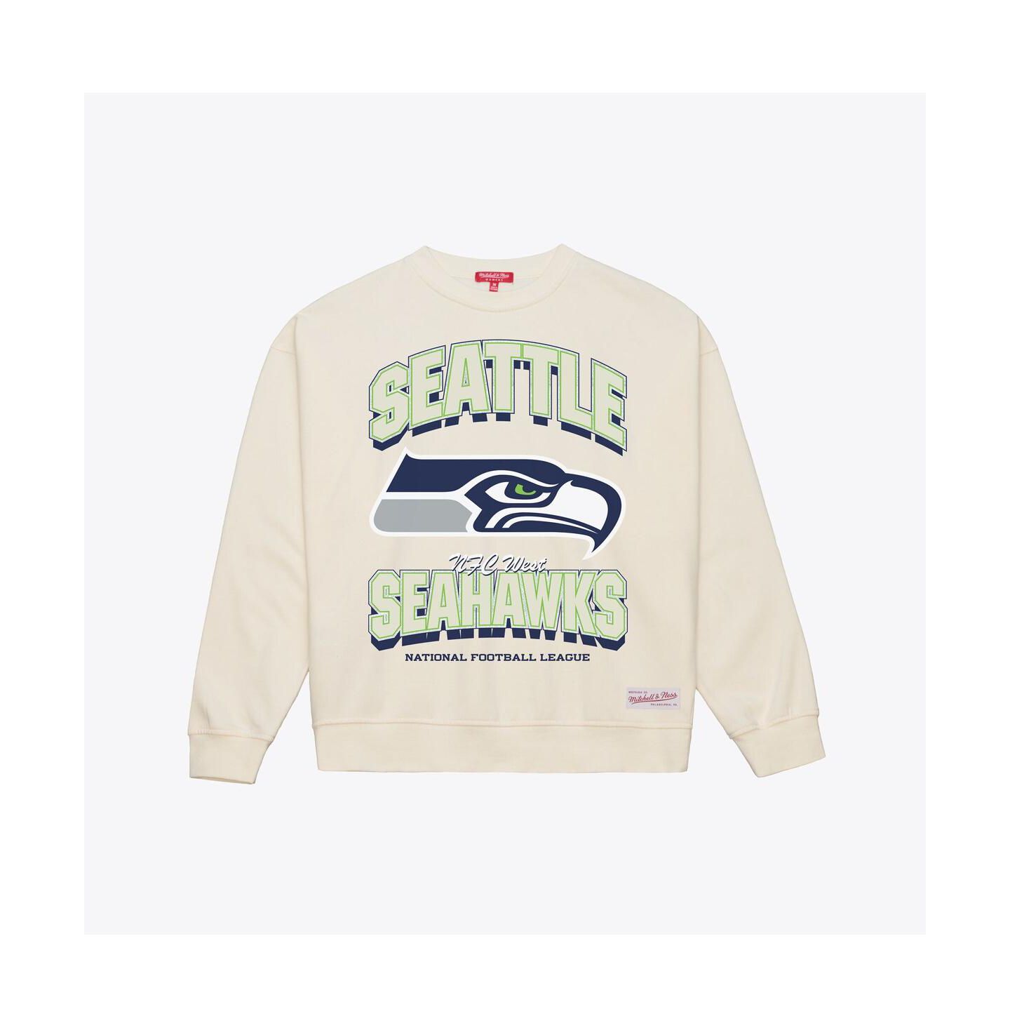 Женская толстовка Mitchell & Ness Cream Seattle Seahawks Tonal Arch — фото 3