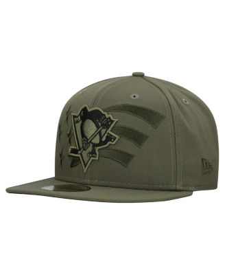 Men's Olive Pittsburgh Penguins Military Appreciation Flag 59FIFTY Fitted Hat