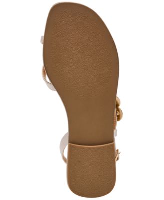 Women's Jetsy Embellished Jewelry Thong Asymmetrical Flat Sandals