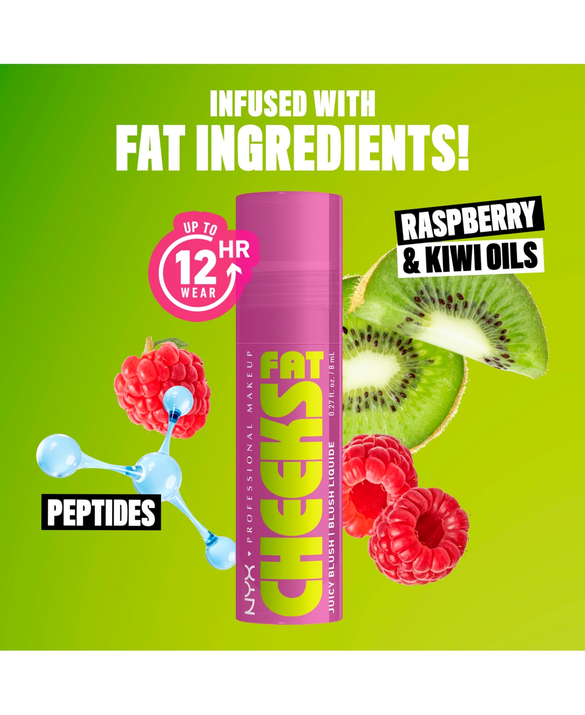 Nyx Professional Makeup Fat Cheeks Juicy Liquid Blush, 0.27 oz.