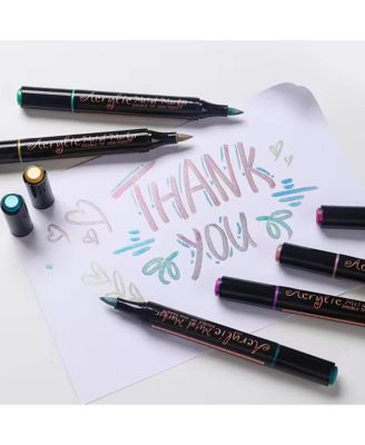 12 Colors Acrylic Metallic Paint Pens, Dual Tip Marker Set
