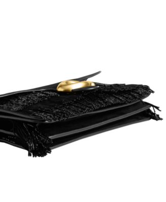 Crystal Beaded Fringe Tabby Medium Shoulder Bag 26