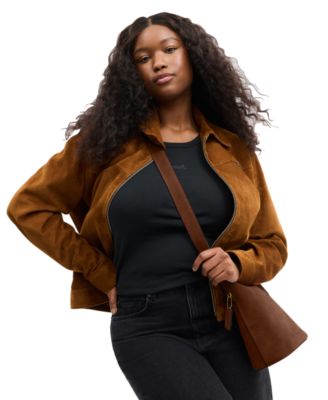 Bleecker Small Suede Bucket Bag 21