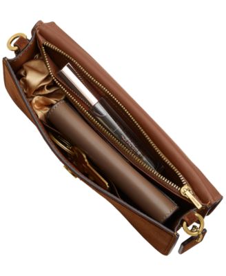 Suede Elora Top Handle Leather Crossbody Bag