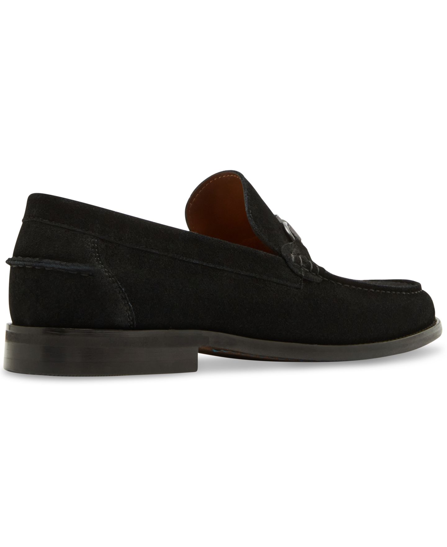 Мужские туфли Steve Madden Arista Suede Bit Loafer, цвет: Чёрный замшевый — фото 6
