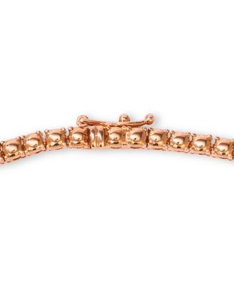 Chocolate Diamond (6.20 ct. t.w.) and Nude Diamond (2.10 ct. t.w.) Tennis Necklace in 14k Strawberry Gold