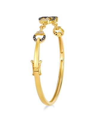 Chocolate Diamond (0.41 ct. t.w.) and Nude Diamond (0.21 ct. t.w.) Bangle in 14k Honey Gold