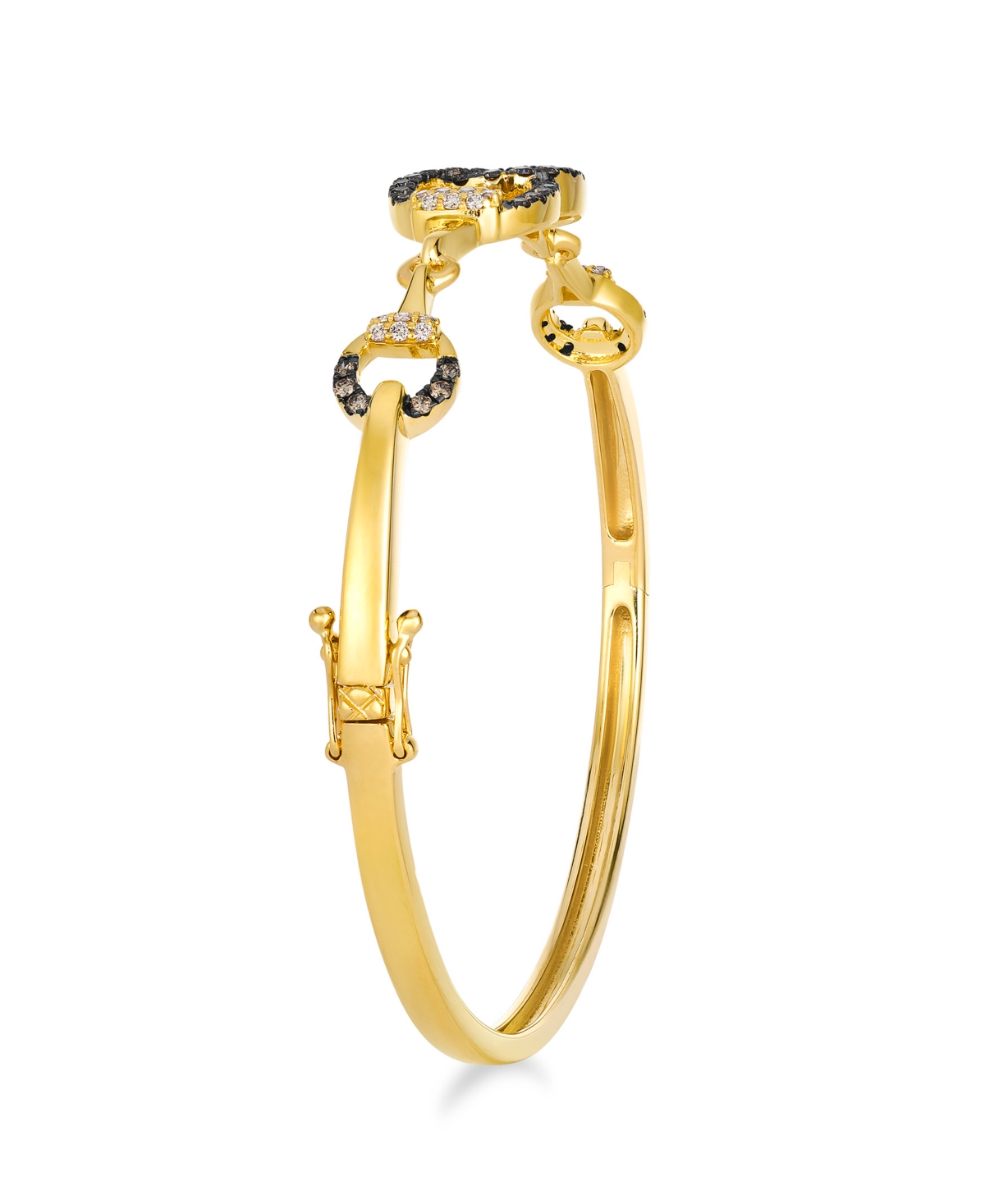 Le Vian Chocolate Diamond (0.41 Ct. T.w.) And Nude Diamond (0.21 Ct. T.w.) Bangle In 14k Honey Gold In Gold