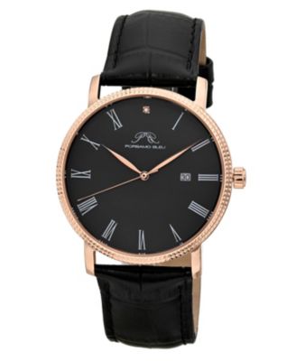 Men's Veritas 1 Genuine Leather Band Watch 1361HVEL