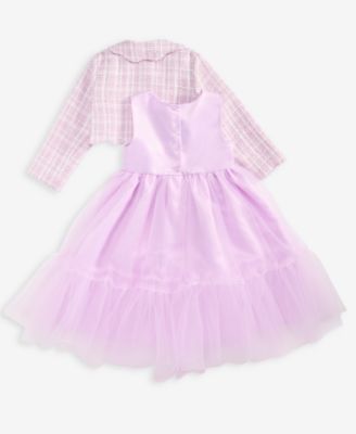Girls' 2T-6X Boucle Jacket and  Dress, 2-Piece Set