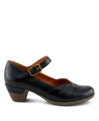 Women's Maryneah Mary Jane Pumps with V-Vamp and Hook-and-Loop Strap