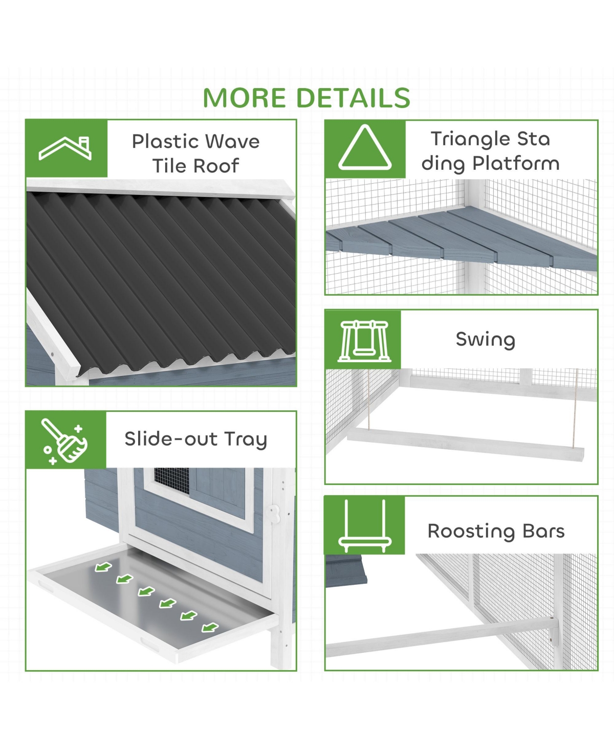 PawHut 156" Extra Large Chicken Coop with 2 Nesting Box & Run Cage