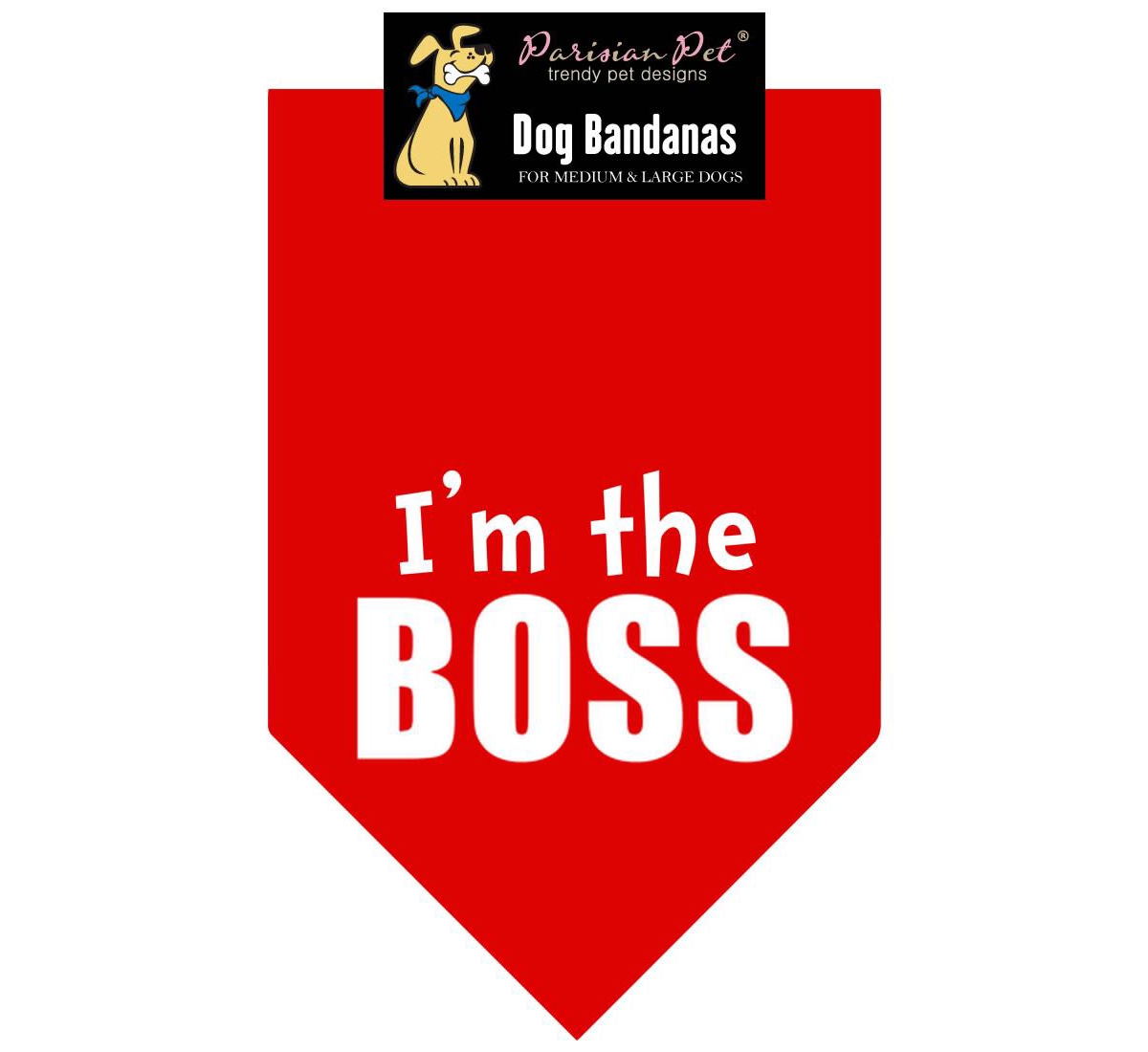 Parisian Pet I'm The Boss Dog Bandana