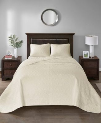 Quebec Quilted 3-Pc. Bedspread Set, Full