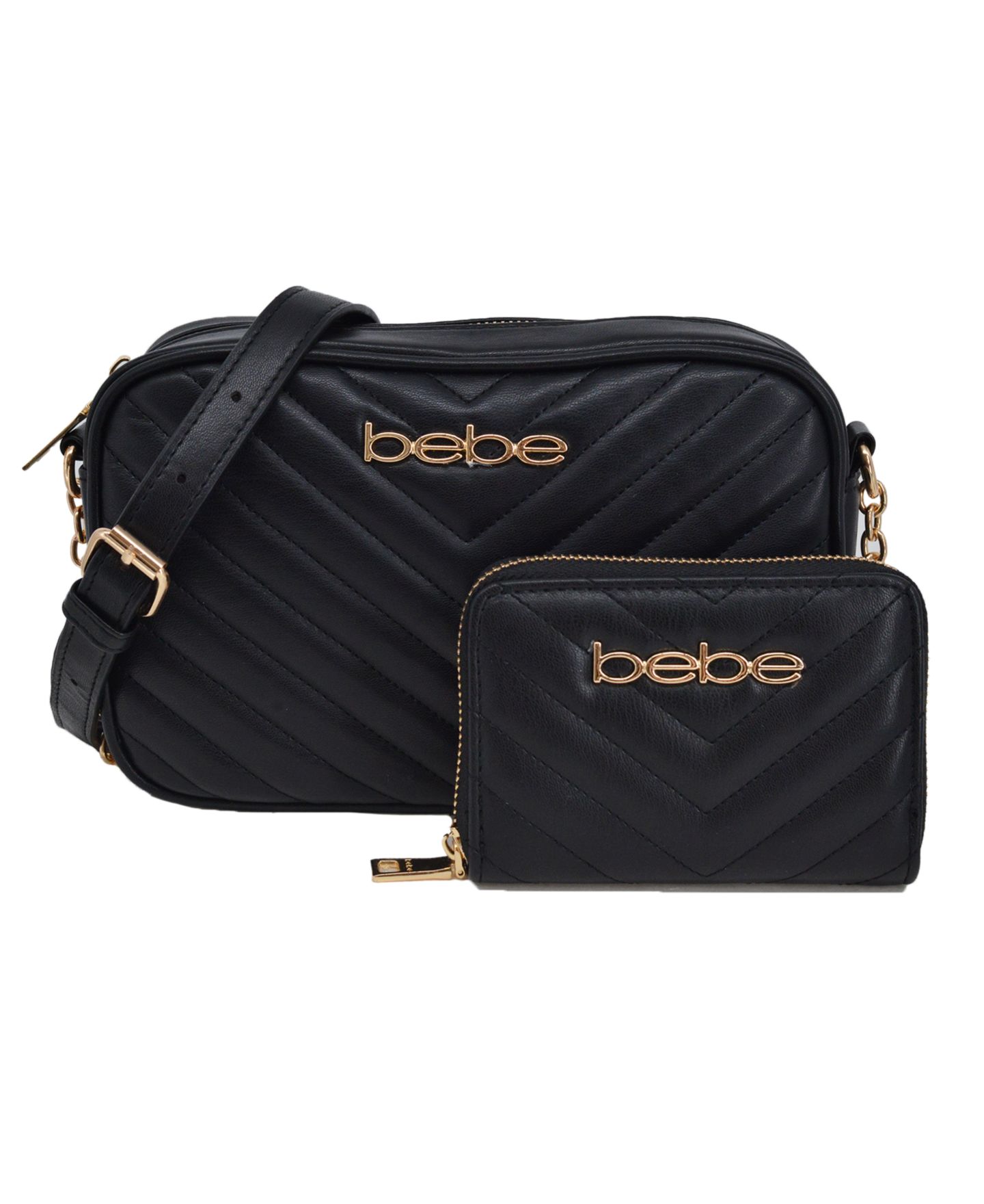 Женская сумка Bebe Tyler Camera Crossbody Bag with Wallet, цвет: Чёрный — фото 1