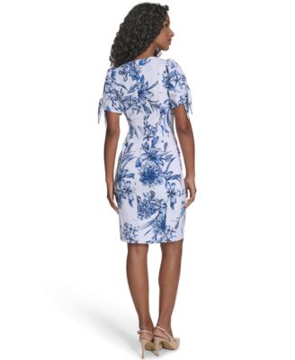 Women's Crewneck Short-Sleeve Sheath Dress