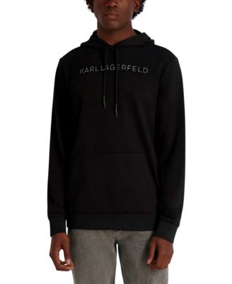 KARL LAGERFELD PARIS - Men's French Terry Embossed Logo Hoodie