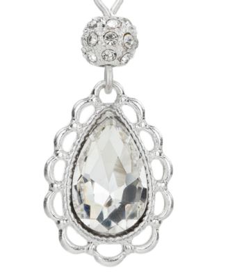 Silver tone Teardrop Earrings