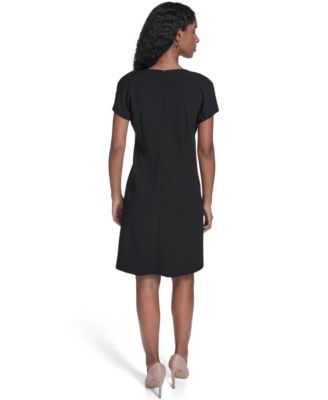 Women's Button-Trim Shift Dress 
