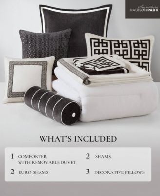 Jarvis Embroidery 8-Pc. Comforter Set, Queen