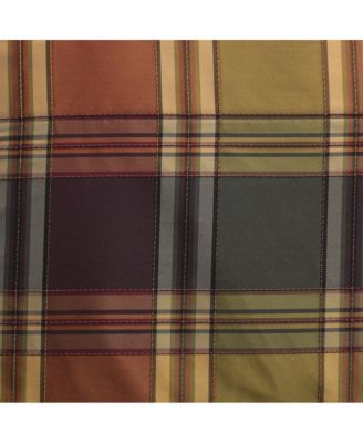 Boroughs Plaid Duchess 3" Rod Pocket Filler Valances for Windows 50" x 15" Plum