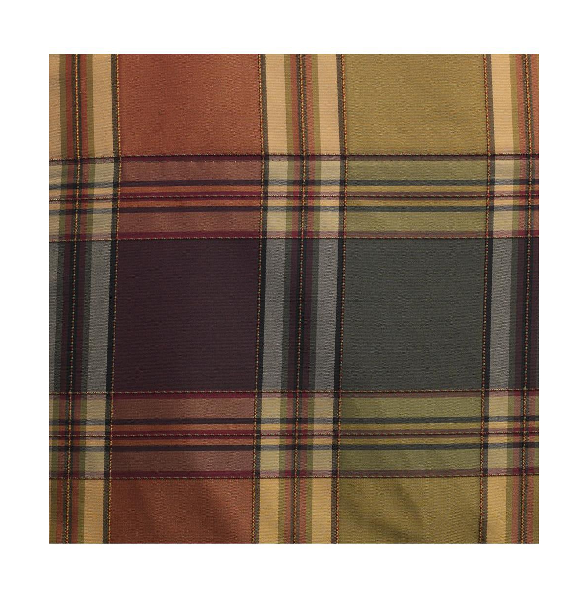 Ellis Curtain Boroughs Plaid Duchess 3" Rod Pocket Filler Valances for Windows 50" x 15" Plum