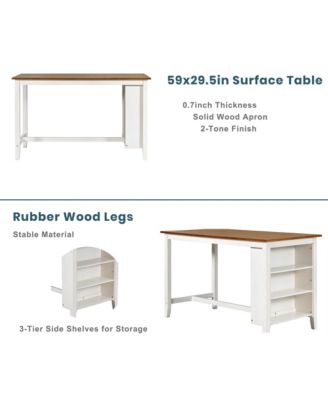 CASAINC 5-Piece Counter Height Dining Set with 4 Chairs