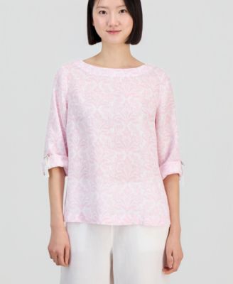 Petite D-Ring Roll-Tab Pull-On Top, Macy's Exclusive