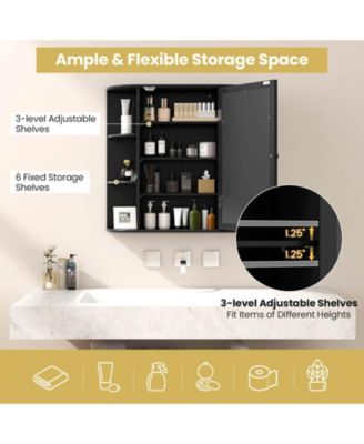 Multipurpose Mount Wall Surface Bathroom Storage Cabinet Mirror
