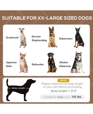 Elevated Dog Cot with UV Protection Canopy Shade, 36 inch,