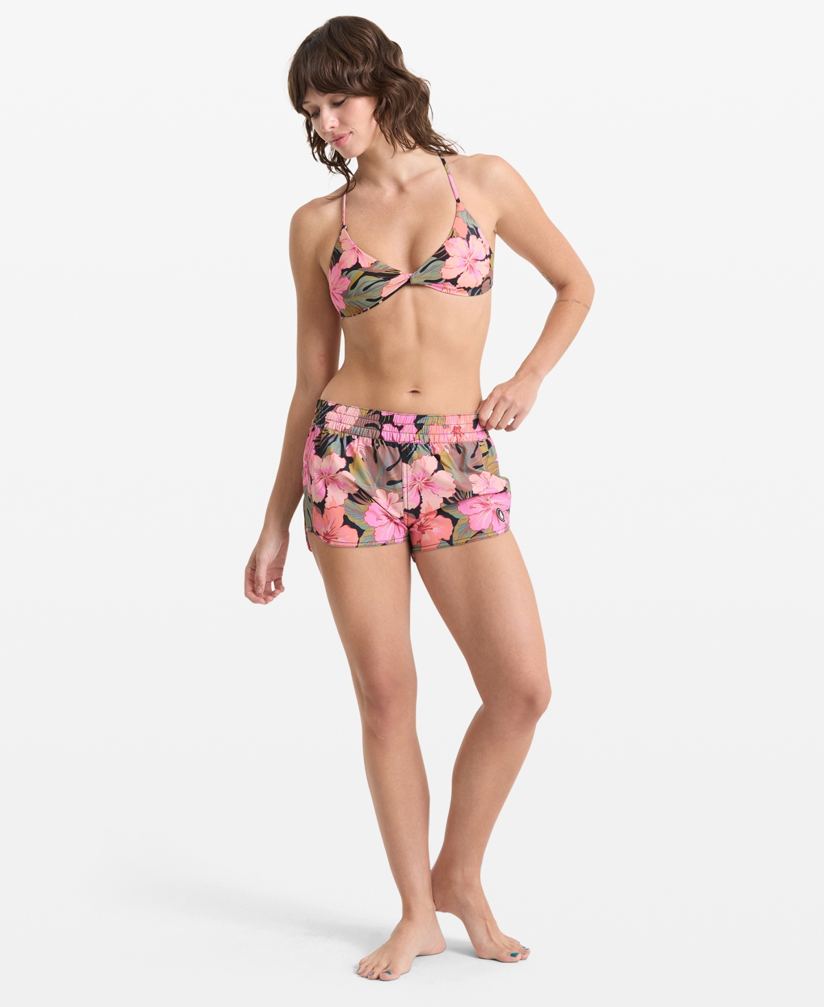 Volcom Women's Island Time Floral Print Board Shorts