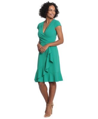 Petite V-Neck Jersey Fit & Flare Dress