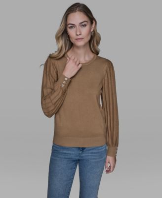 Petite Crewneck Long-Sleeve Sweater