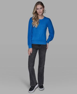 Petite Crewneck Long-Sleeve Sweater