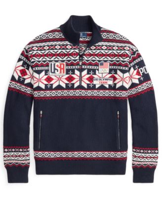 Men's Team USA Wool Quarter-Zip Sweater