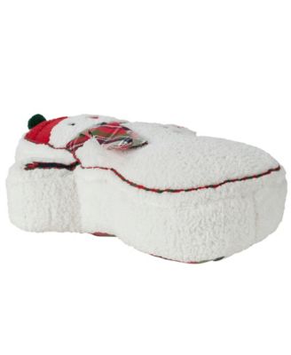 Snowman Shaped Holiday Decorative Pillow, 11" x 16"