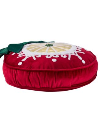 Ornament Shaped Holiday Decorative Pillow, 12" x 13"