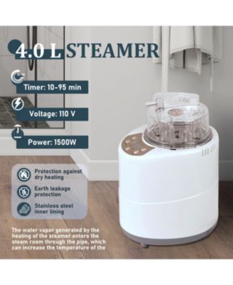 Portable Full-Size Steam Sauna Tent with 4L 1500W Steam Generator & Chair